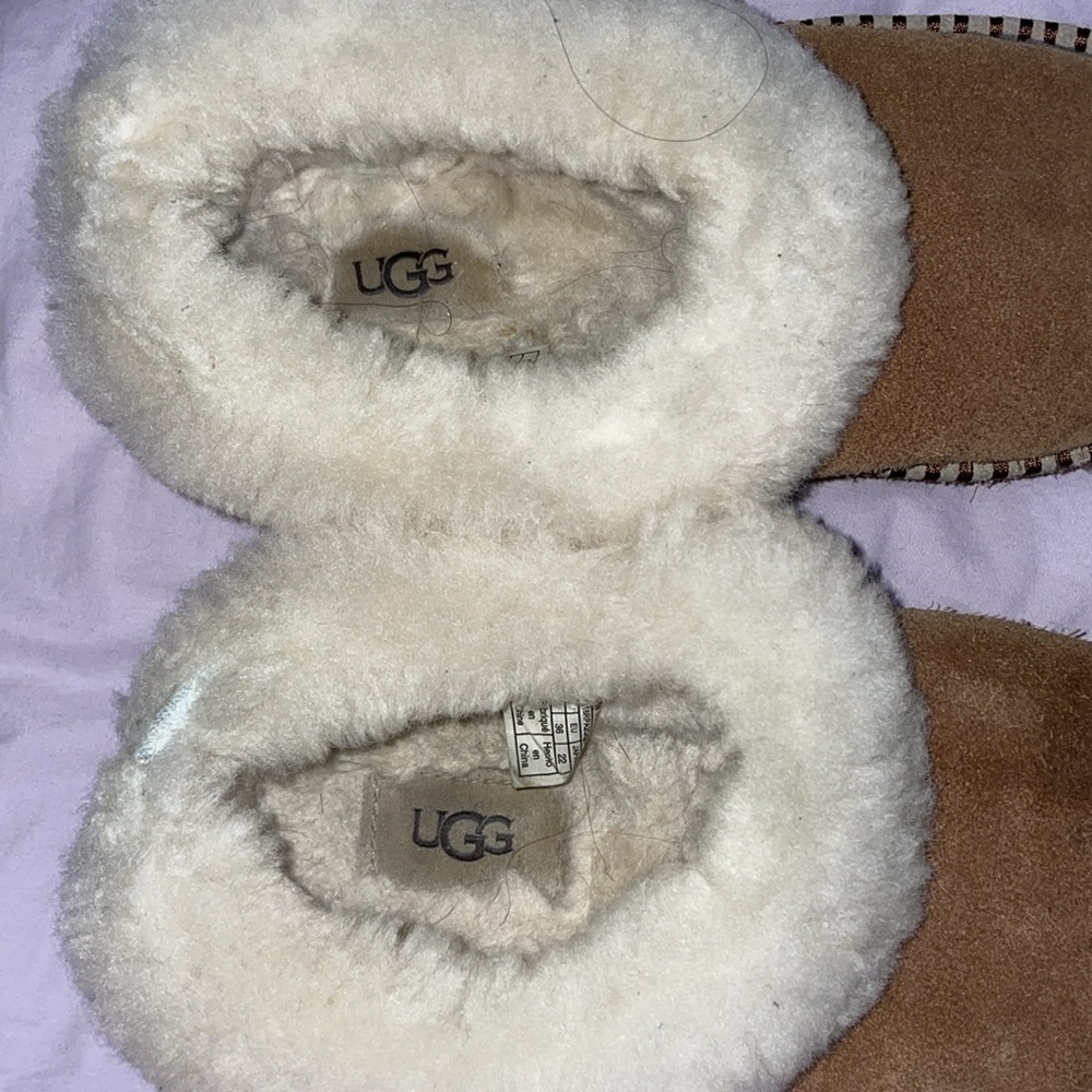 Ugg Brown Shearling Slippers - image 8
